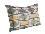 KENTE DIAMOND CUSHION - INDIGO / HERB