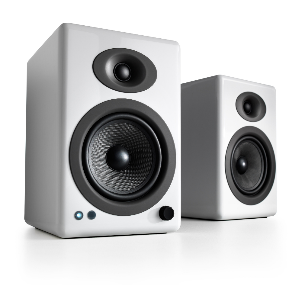 AUDIOENGINE A+5 WIRELESS SPEAKERS - HI-GLOSS WHITE