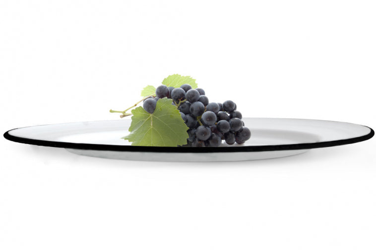 ENAMEL SERVING DISH - WHITE