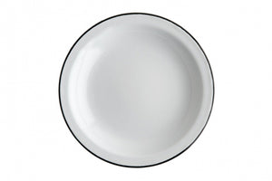 ENAMEL SOUP PLATE - WHITE