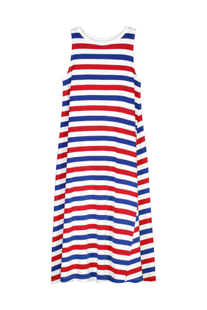 RUGBY TANK SWING DRESS - RED BLUE STRIPE Lennox & Harvey RUGBY TANK SWING DRESS - RED BLUE STRIPE Lennox & Harvey