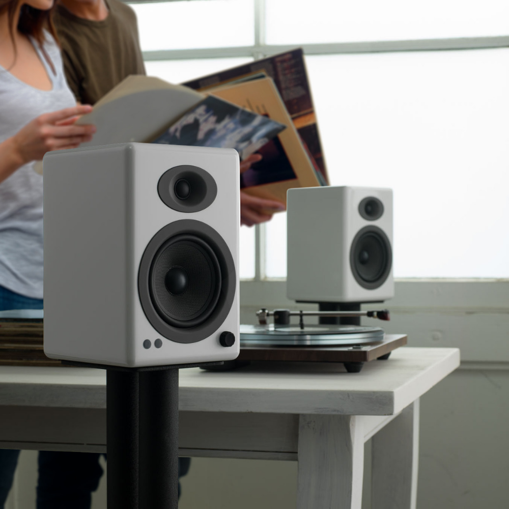 AUDIOENGINE A+5 WIRELESS SPEAKERS - HI-GLOSS WHITE